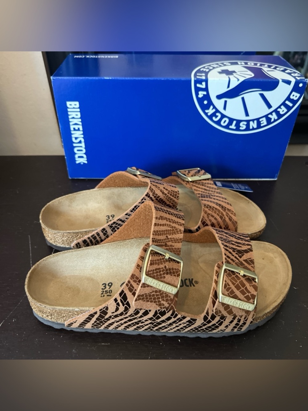 Bikerstock zebra print orange sandal - Picture 2 of 6